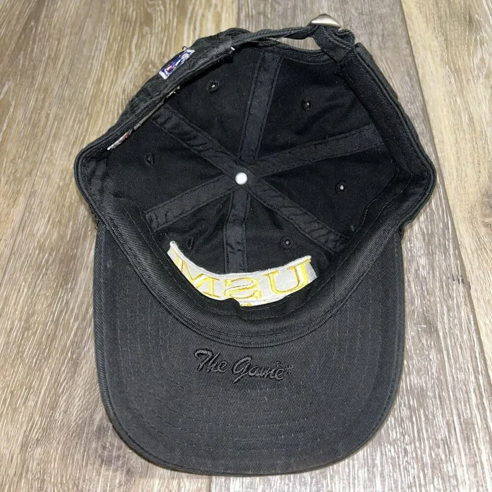 USM Southern Miss YOUTH Black Yellow Baseball Hat Cap Embroidered Cotton